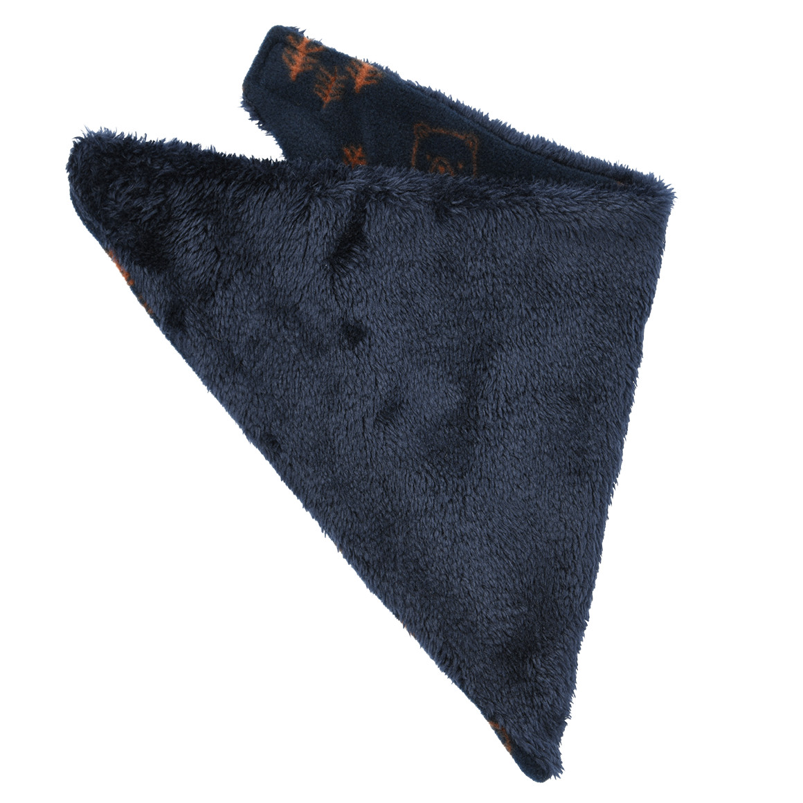 Baby fleece bandana met pluche voering