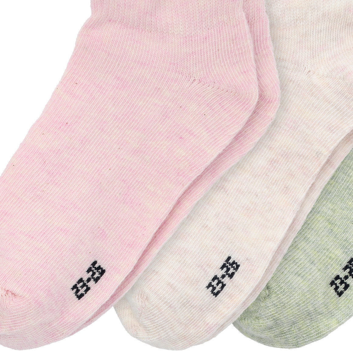 3 Paar Mädchen Sneaker-Socken meliert