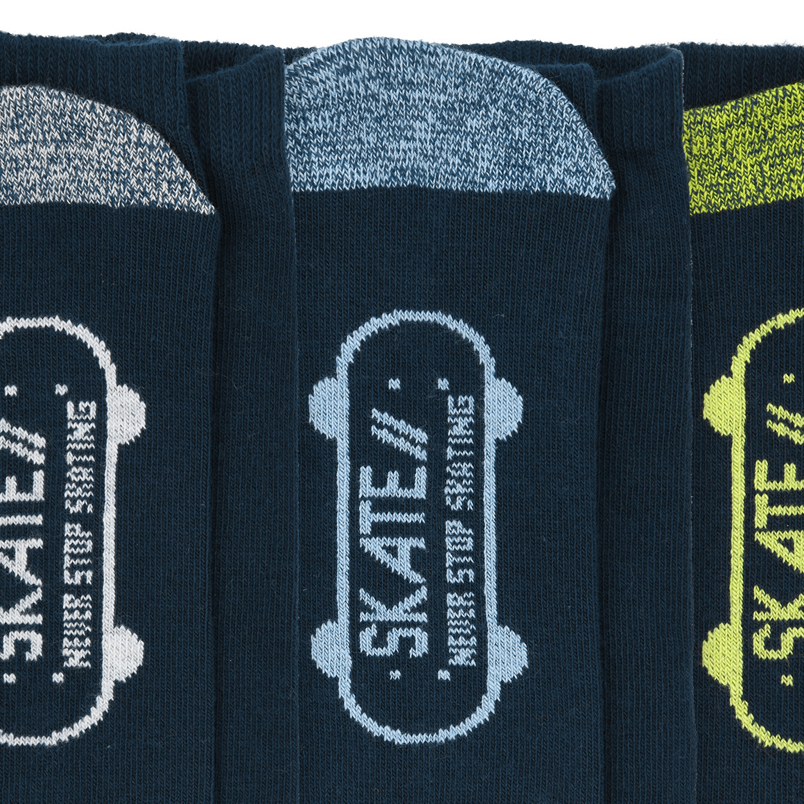 3 Paar Jungen Sneaker-Socken mit Skateboard
