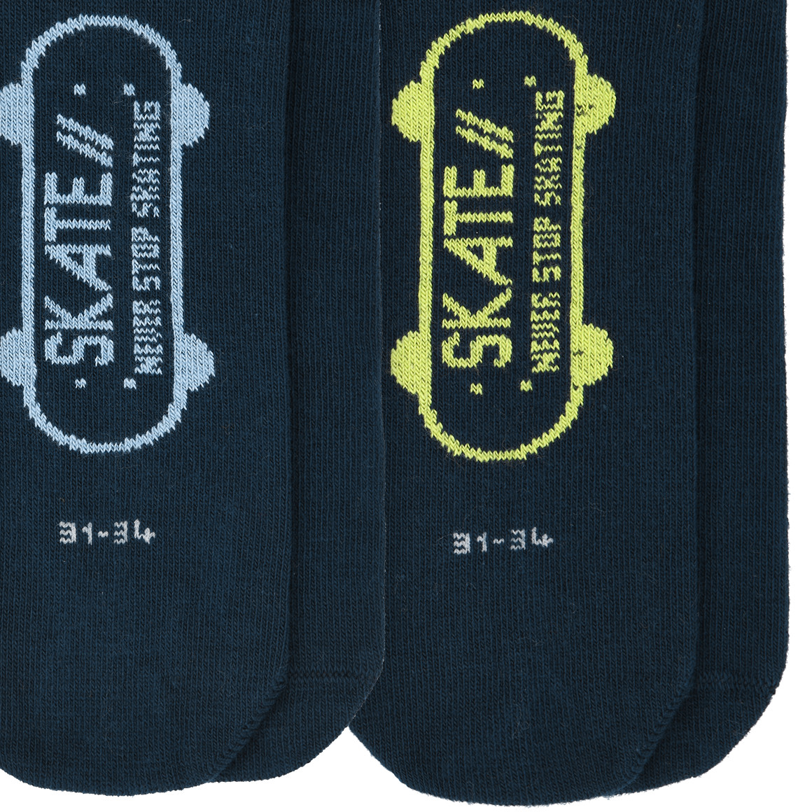 3 Paar Jungen Sneaker-Socken mit Skateboard