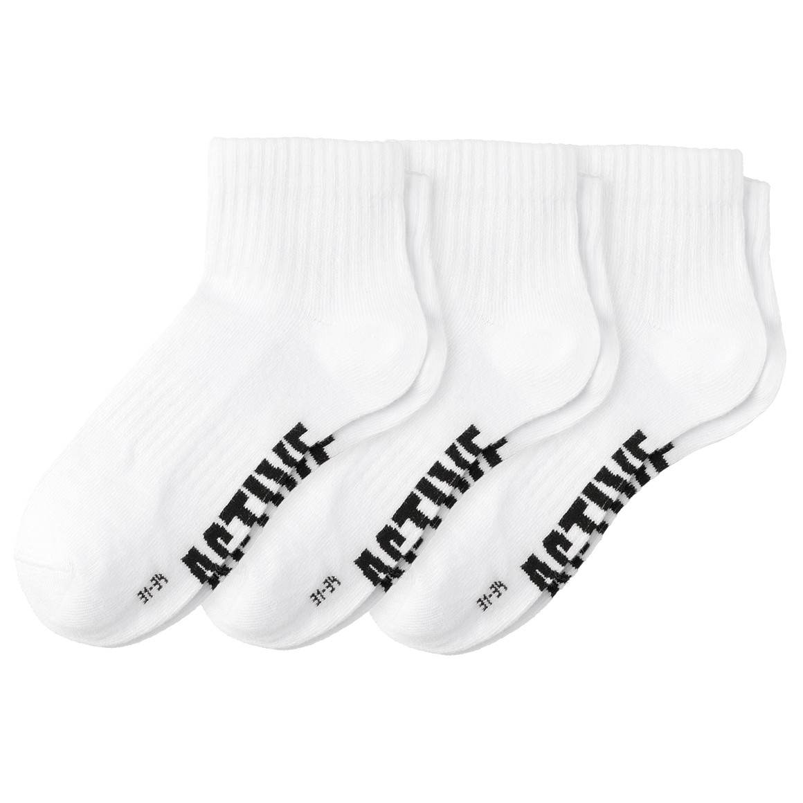 3 Paar Kinder Sportsocken mit Kurzschaft