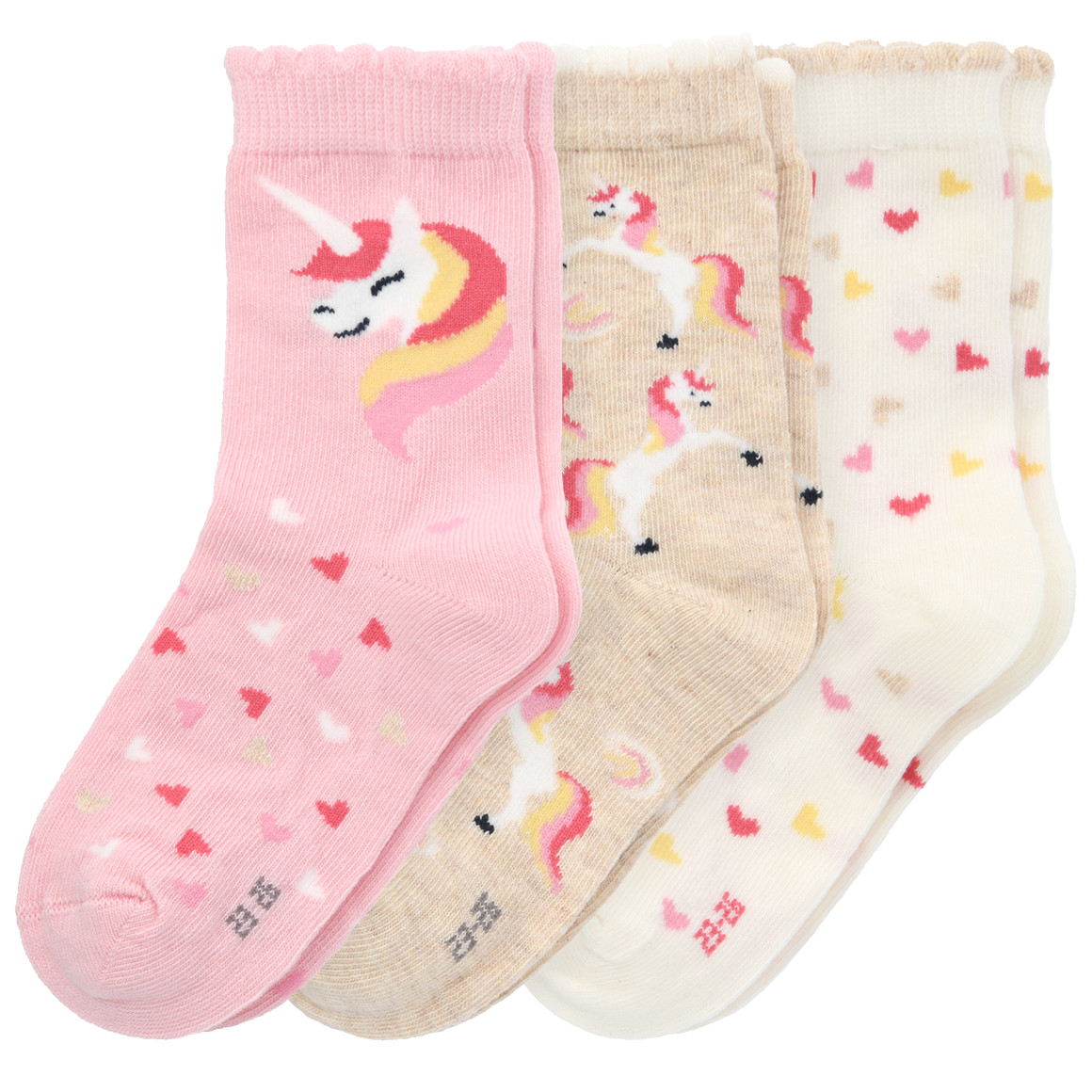 3 Paar Mädchen Socken mit Bio-Baumwolle