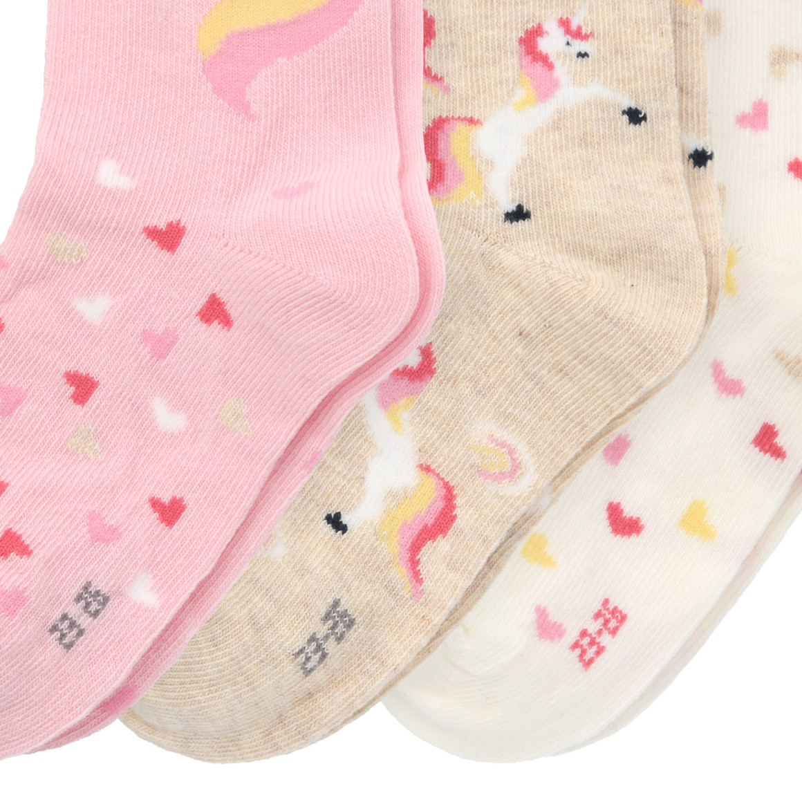 3 Paar Mädchen Socken mit Bio-Baumwolle