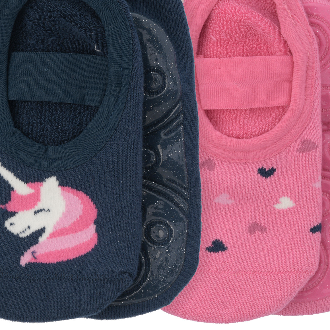 2 Paar Mädchen Stoppersocken mit Gummizug