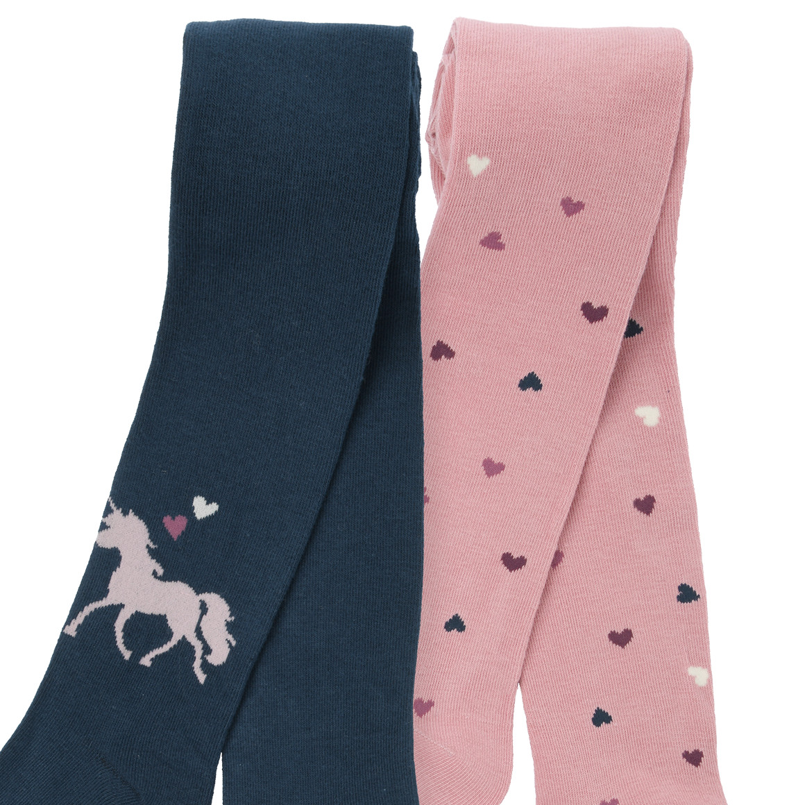 2 Mädchen Strumpfhosen im Muster-MIx