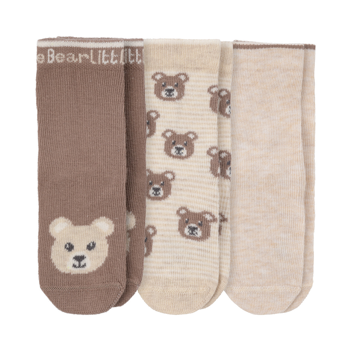 3 Paar Baby Socken mit Bären-Motiven