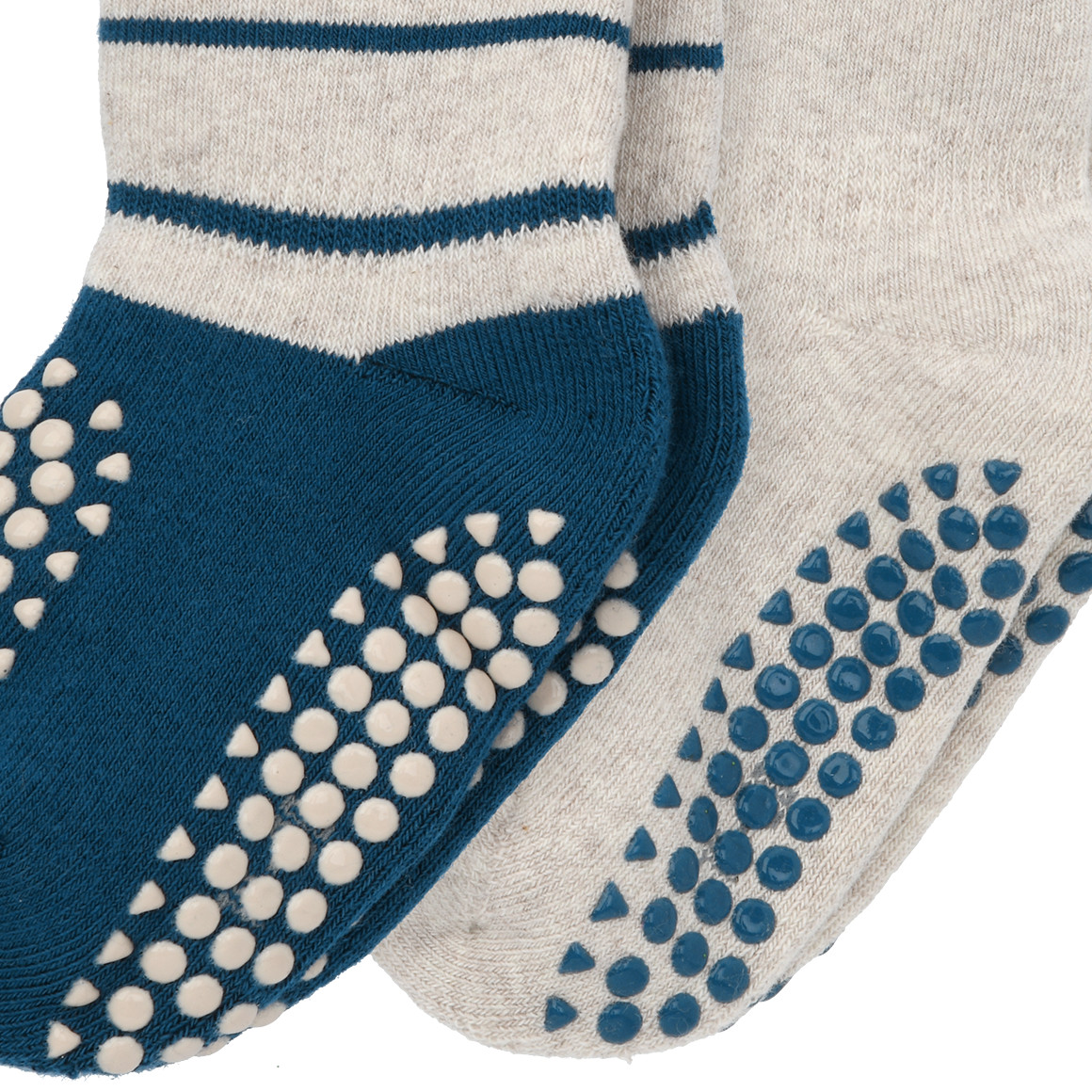 2 Paar Baby Krabbelsocken aus Frottee