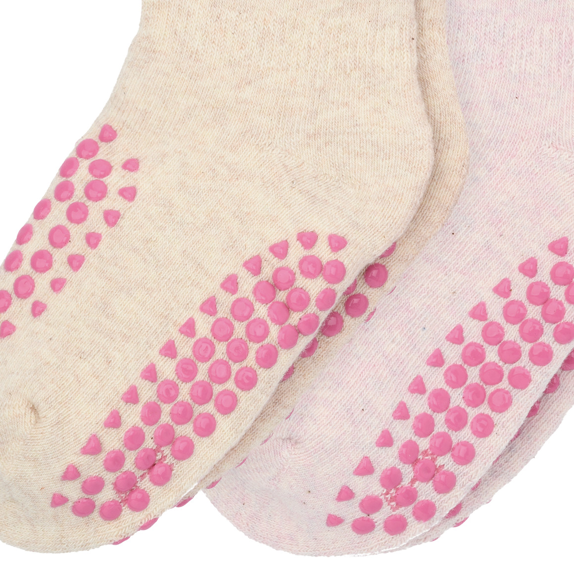 2 paar kruipsokjes voor baby's van badstof