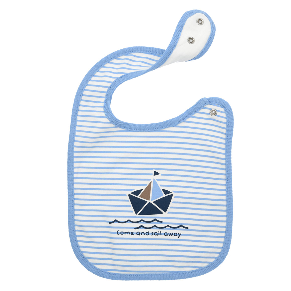 3 Baby Lätzchen mit Segelboot-Motiven