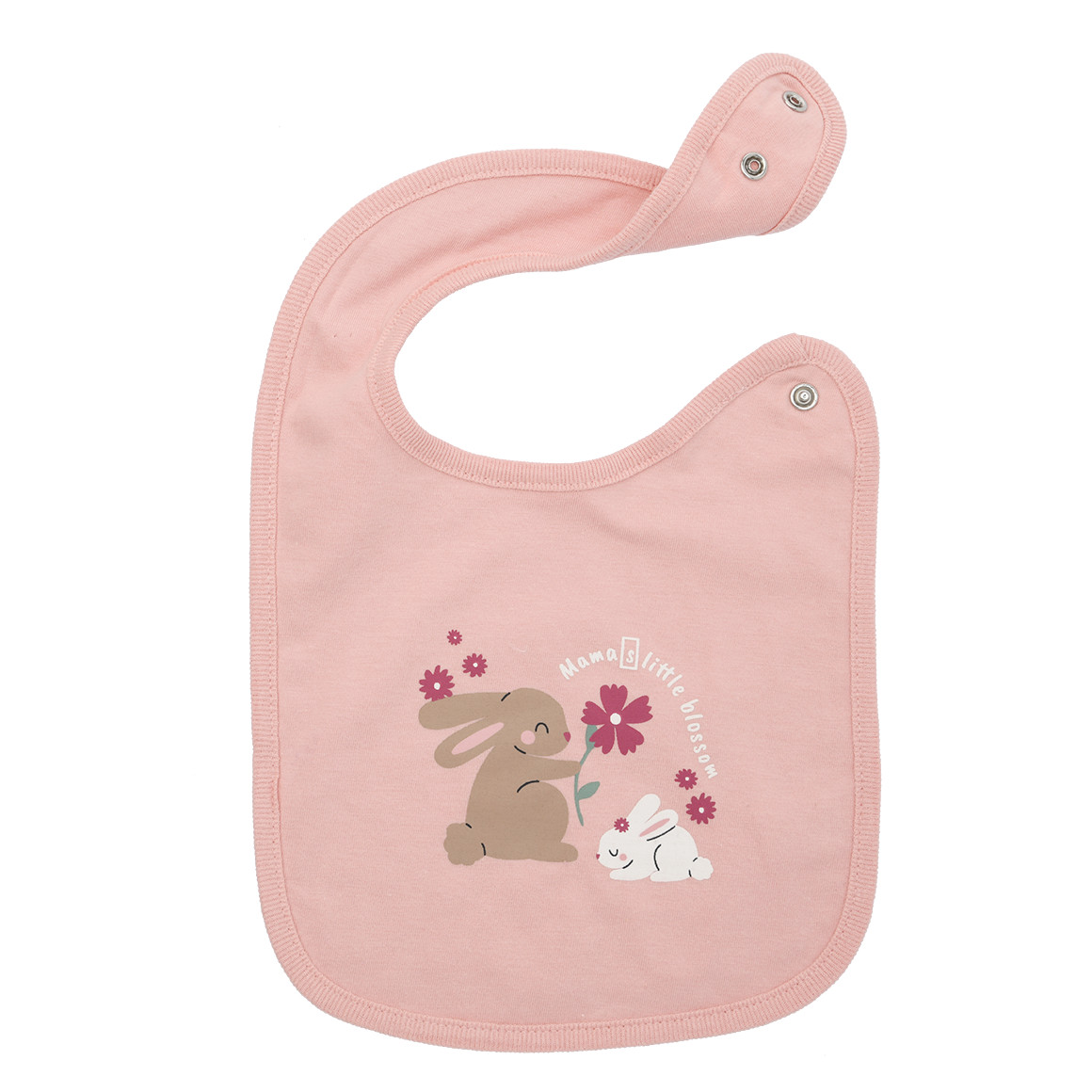 3 Baby Lätzchen mit Blumen-Motiven