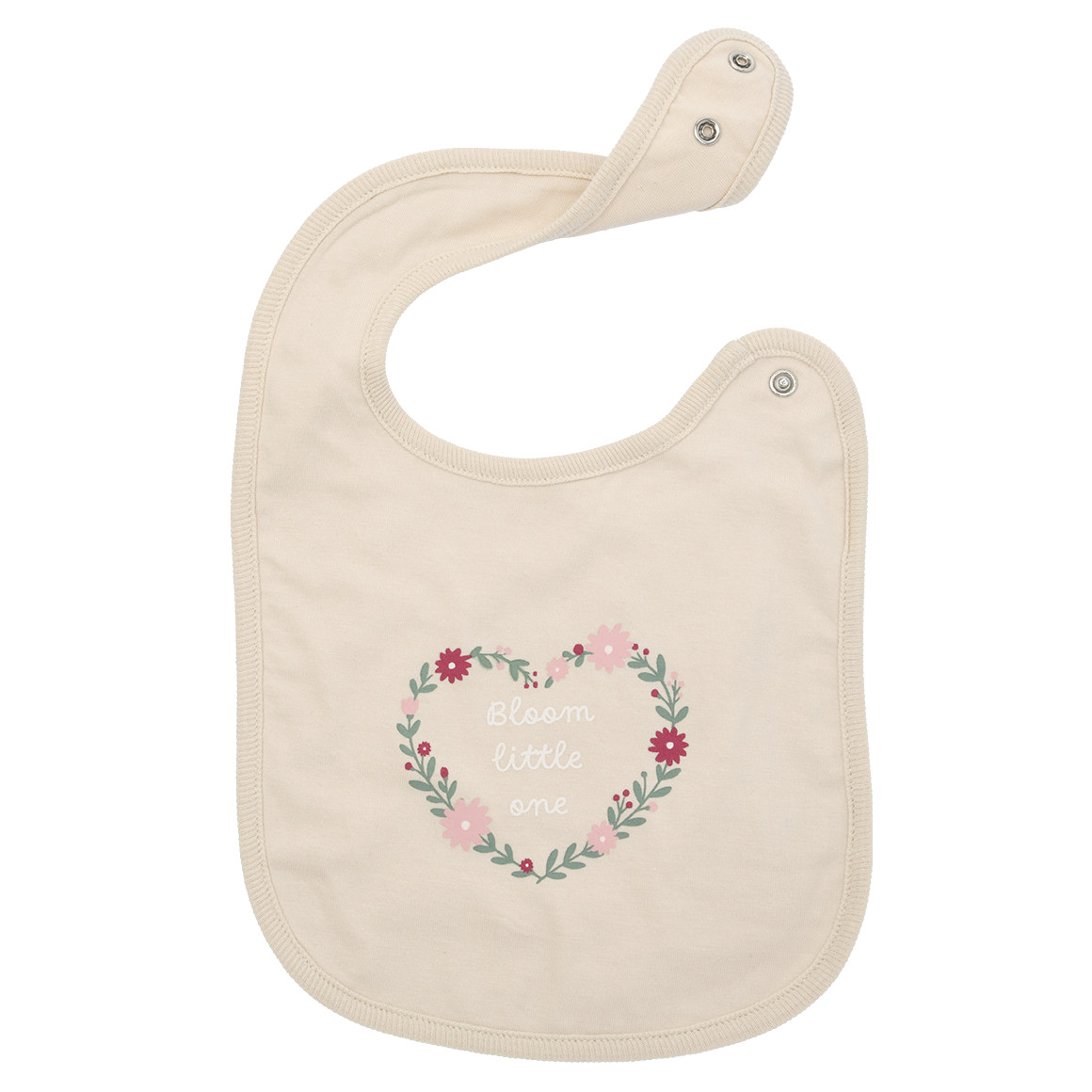 3 Baby Lätzchen mit Blumen-Motiven