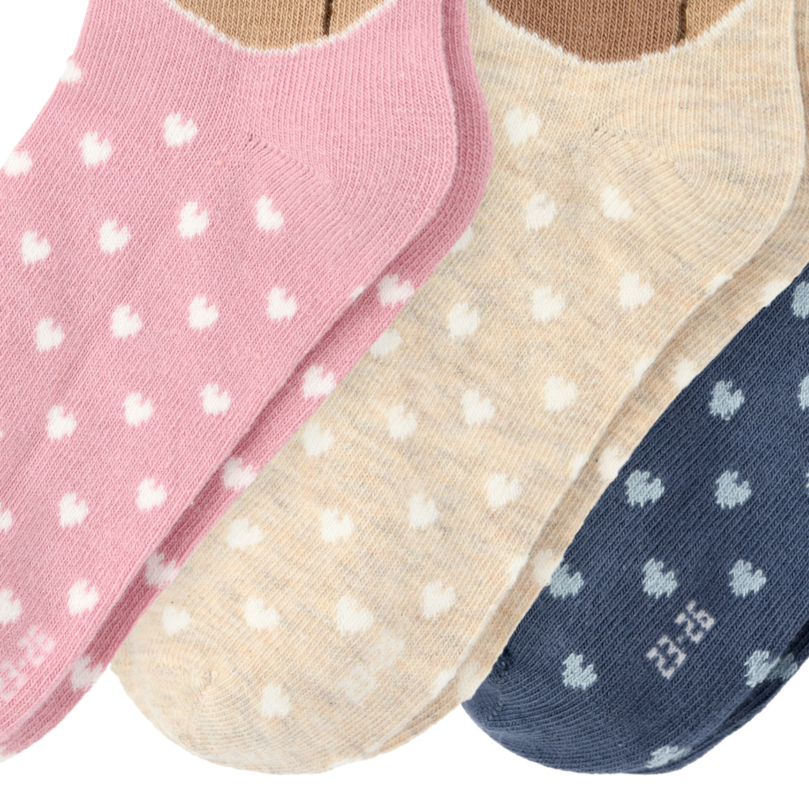 3 Paar Mädchen Socken mit Pferde-Motiven
