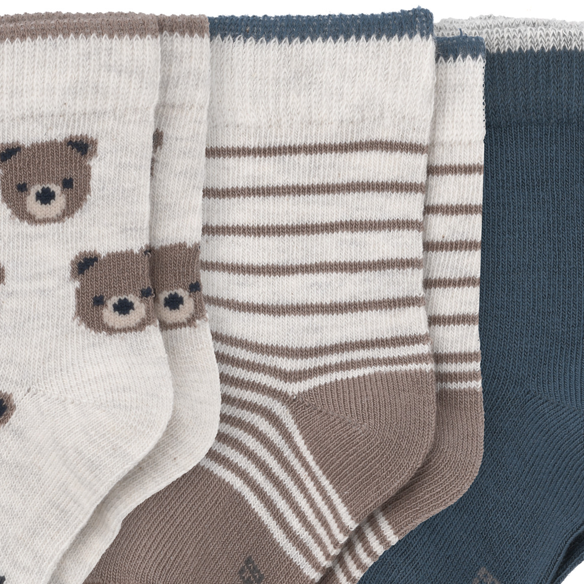 3 Paar Baby Socken mit Bio-Baumwolle