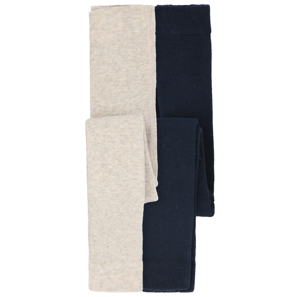 2 Baby Frottee-Leggings unifarben
