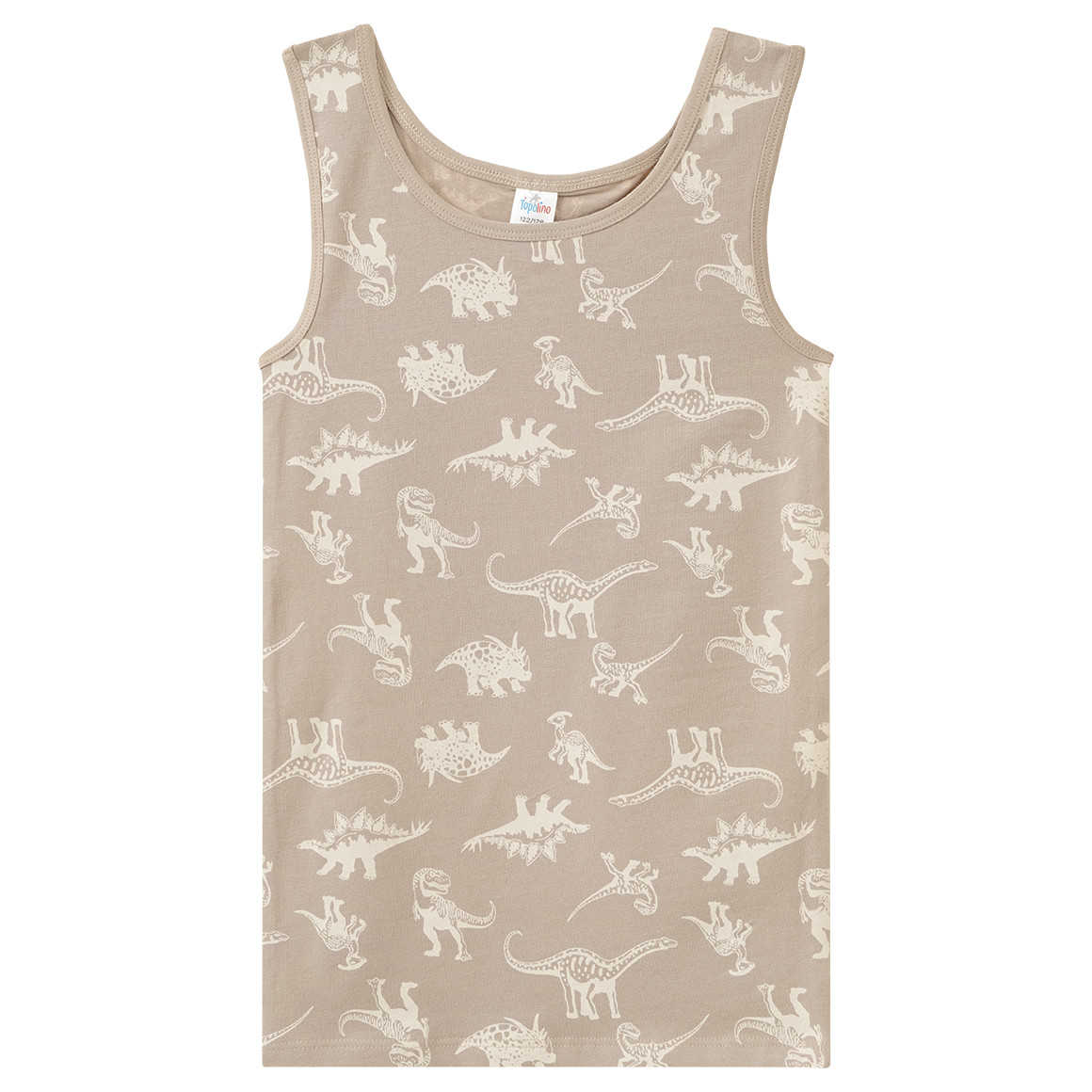 2 Jungen Unterhemden mit Dino-Motiv
