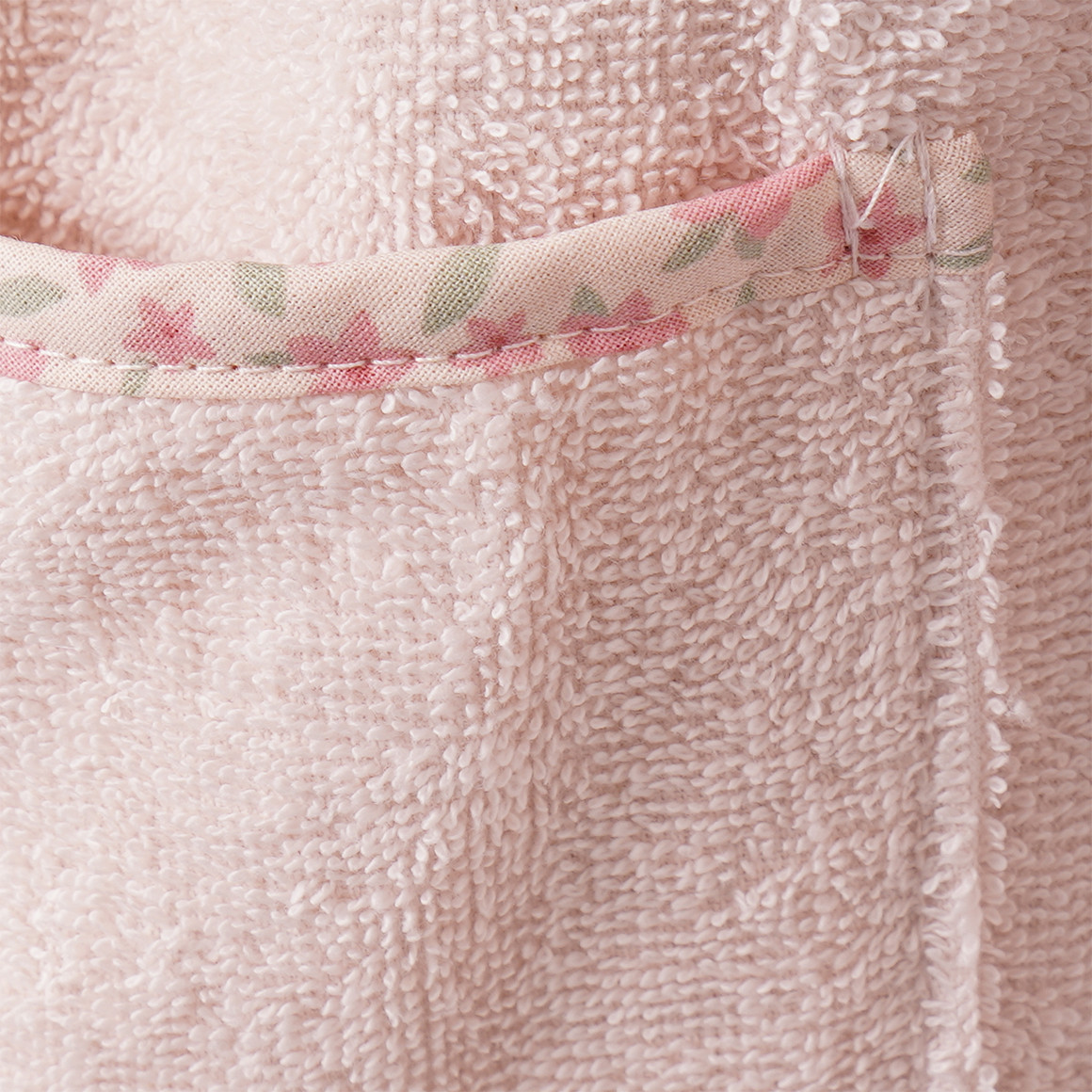 Baby Bademantel mit Hasen-Applikation