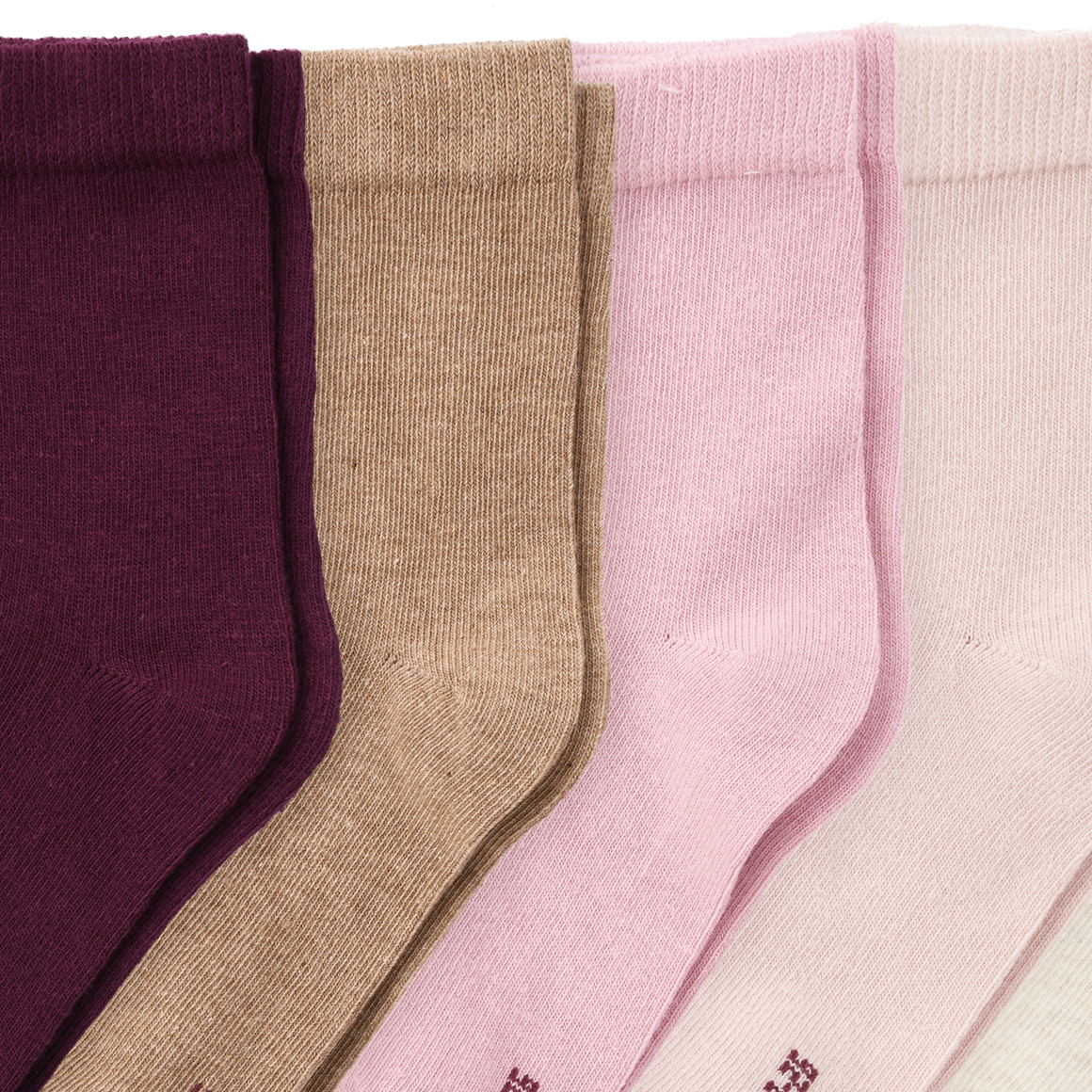 5 Paar Mädchen Socken unifarben