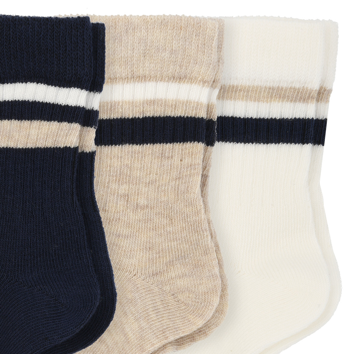 3 Paar Baby Socken mit Rippbündchen