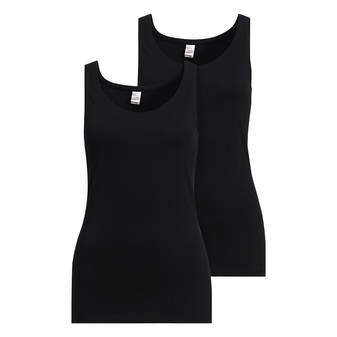 2 Damen Unterhemden unifarben