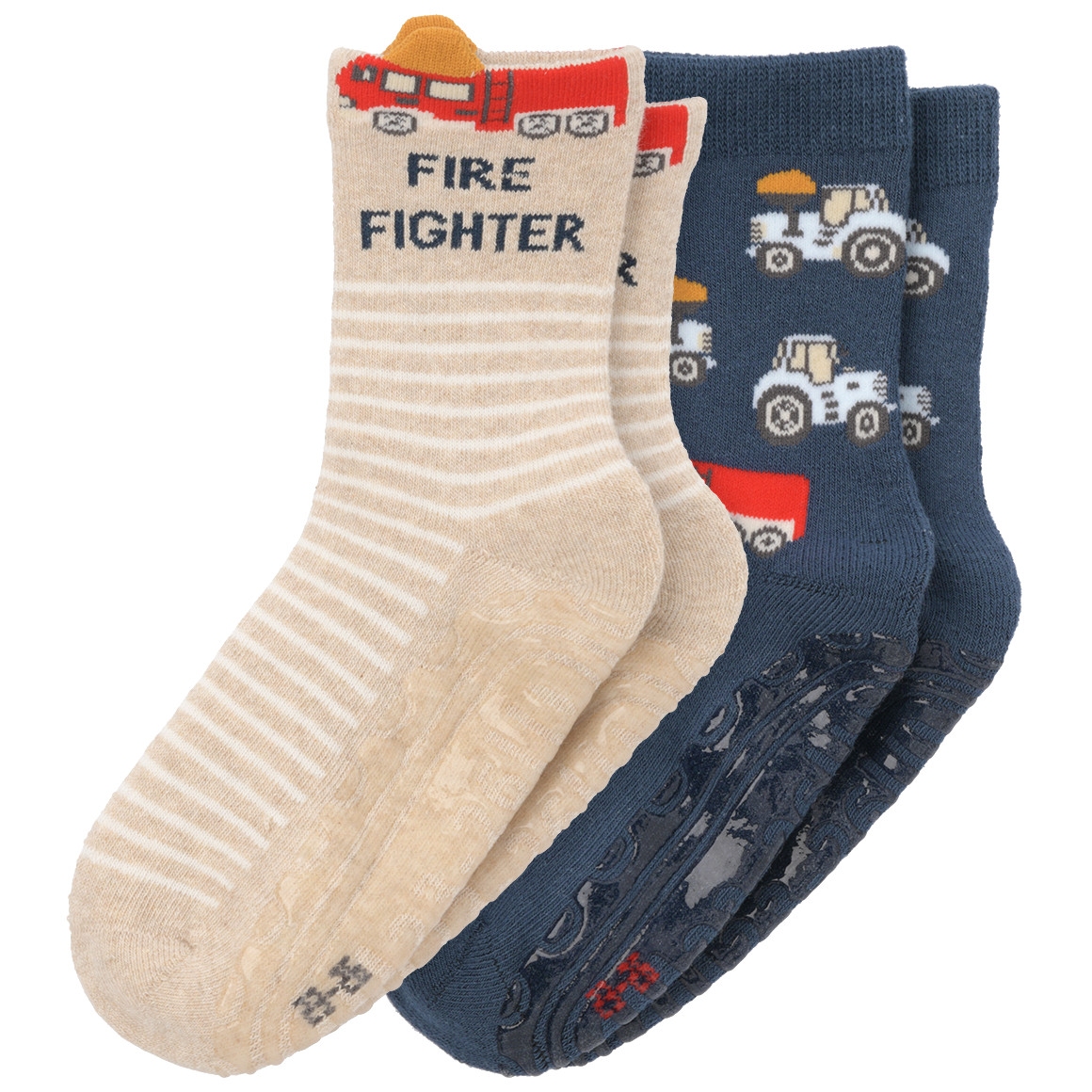 2 Paar Jungen Stoppersocken mit Frottee