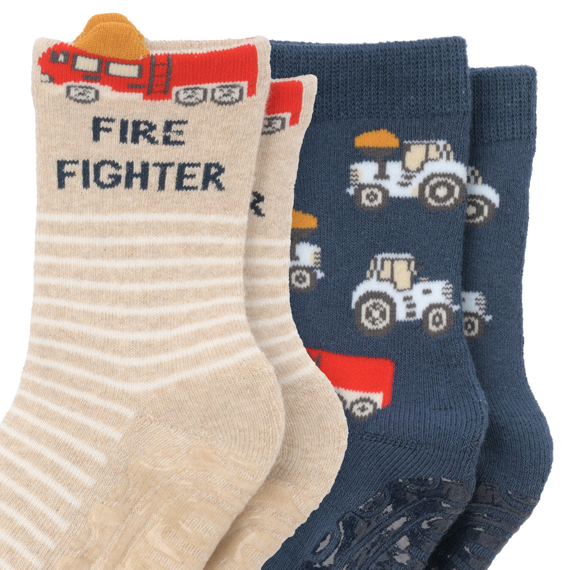 2 Paar Jungen Stoppersocken mit Frottee