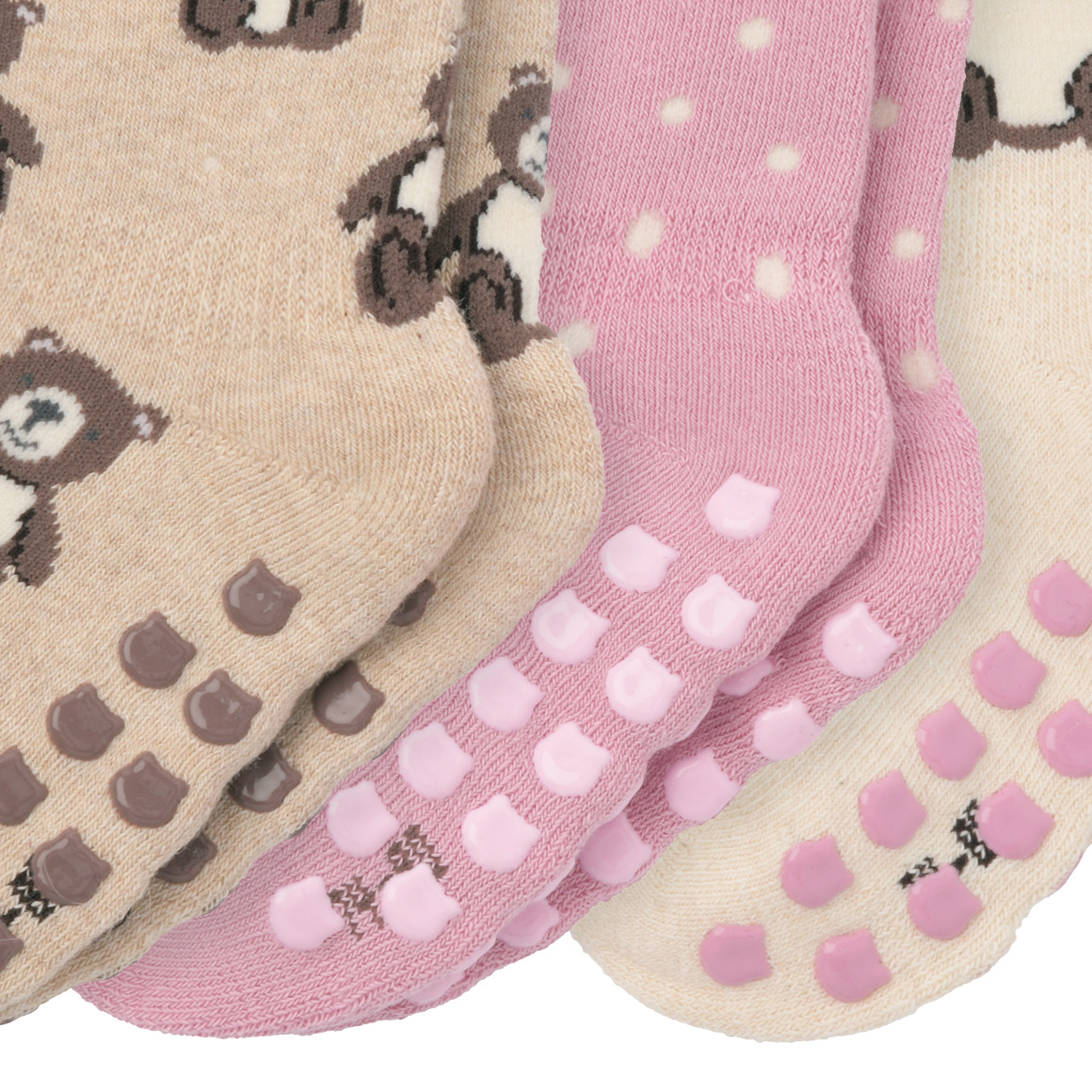 3 Paar Baby Stoppersocken im Set