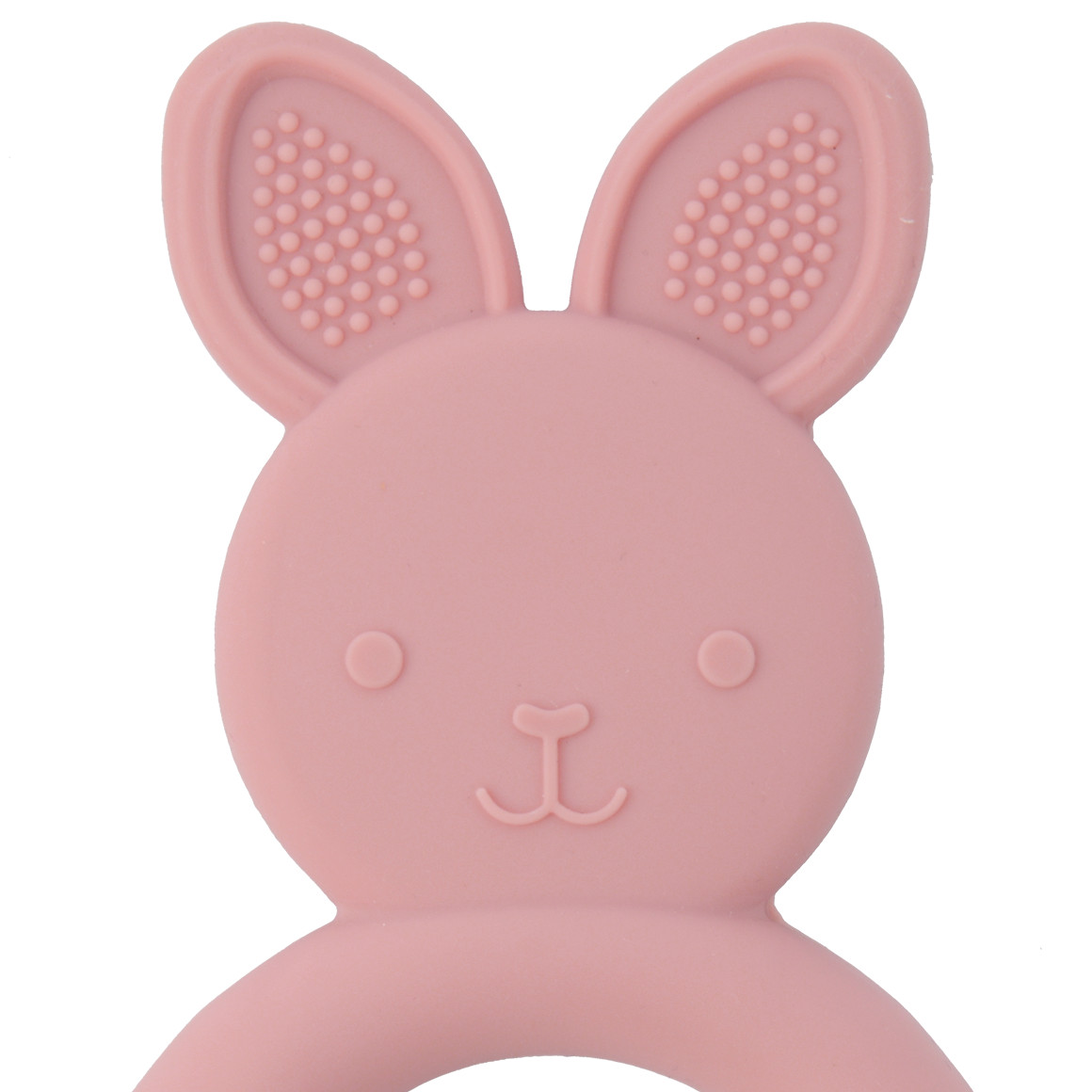 Silikon-Holz Beißring in Hasen-Optik