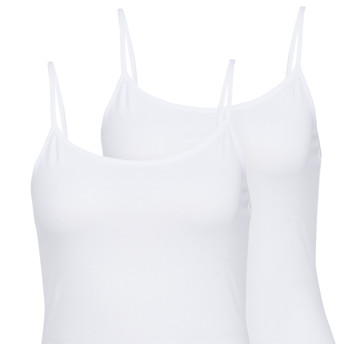 2 Damen Unterhemden unifarben