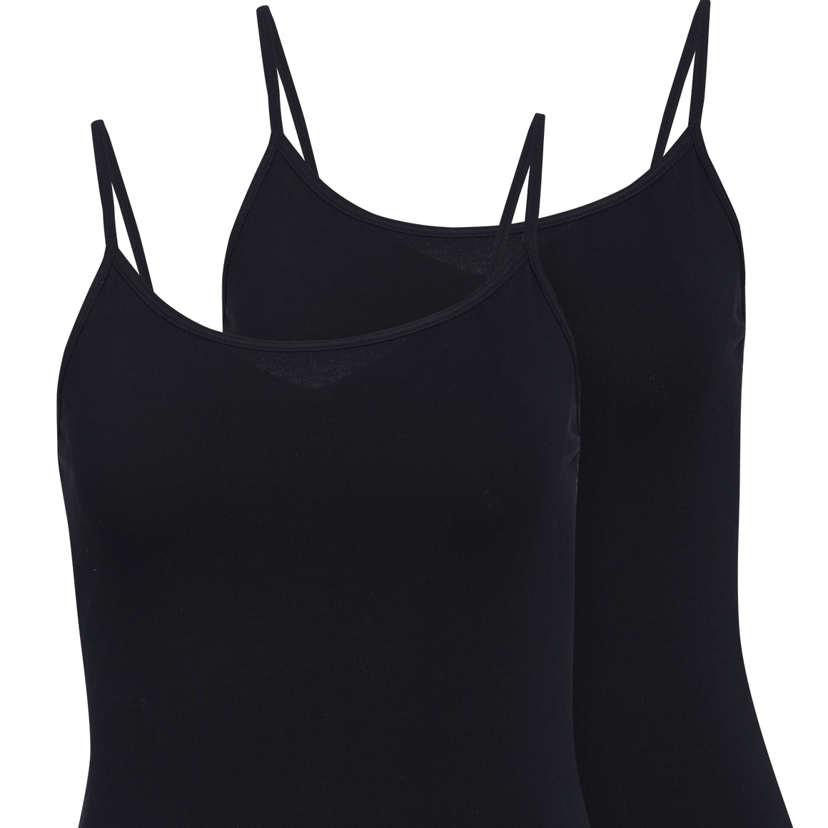 2 Damen Unterhemden unifarben
