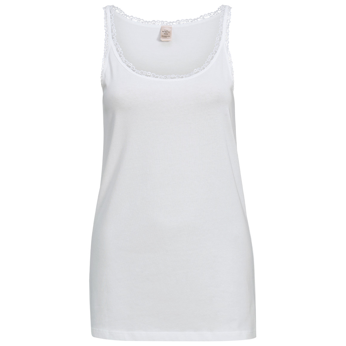 2 Damen Unterhemden mit Spitze