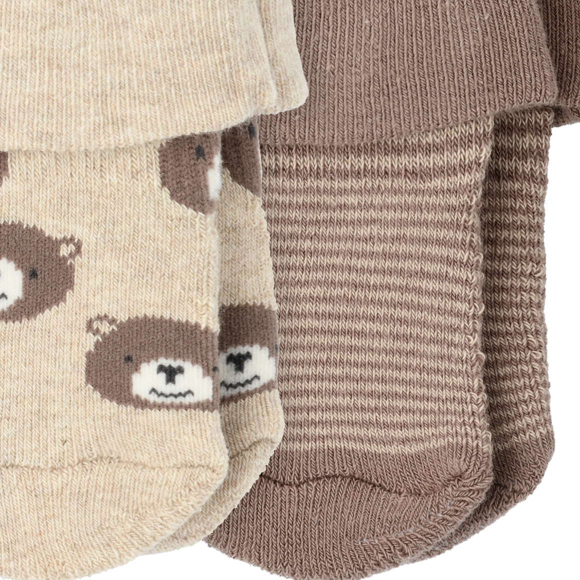 2 Paar Newborn Socken mit Frottee-Ausstattung