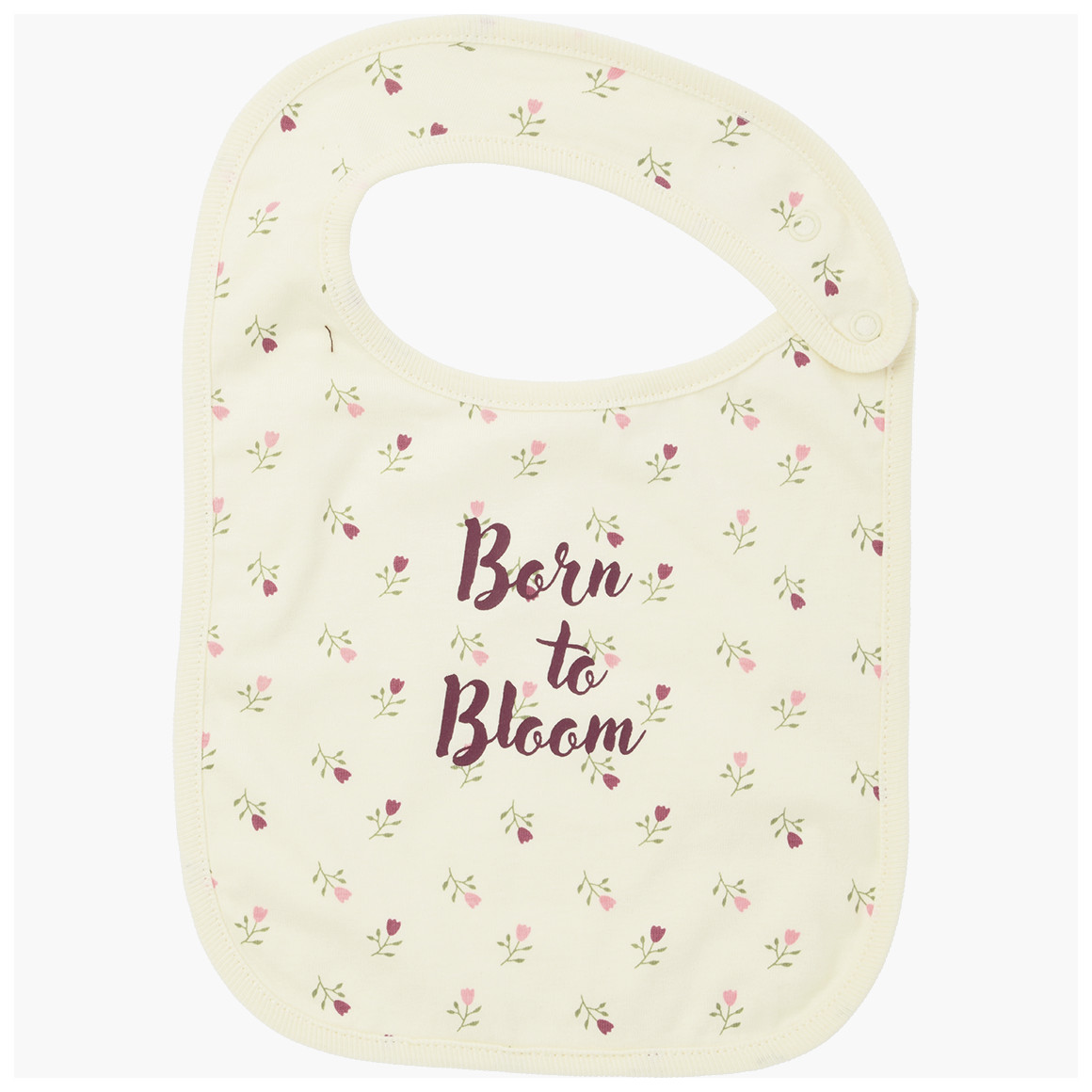 3 Baby Lätzchen mit Blumen-Motiven