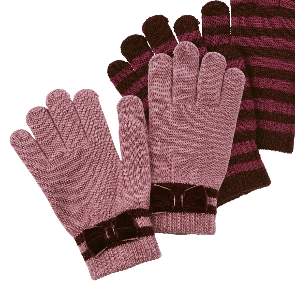 3 Paar Mädchen Handschuhe im Set