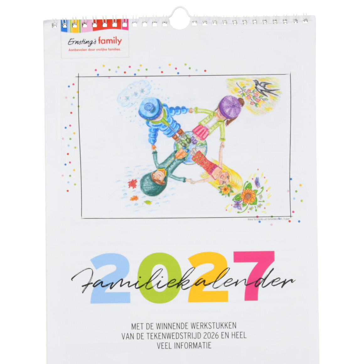 Familiekalender 2027 met tekeningen