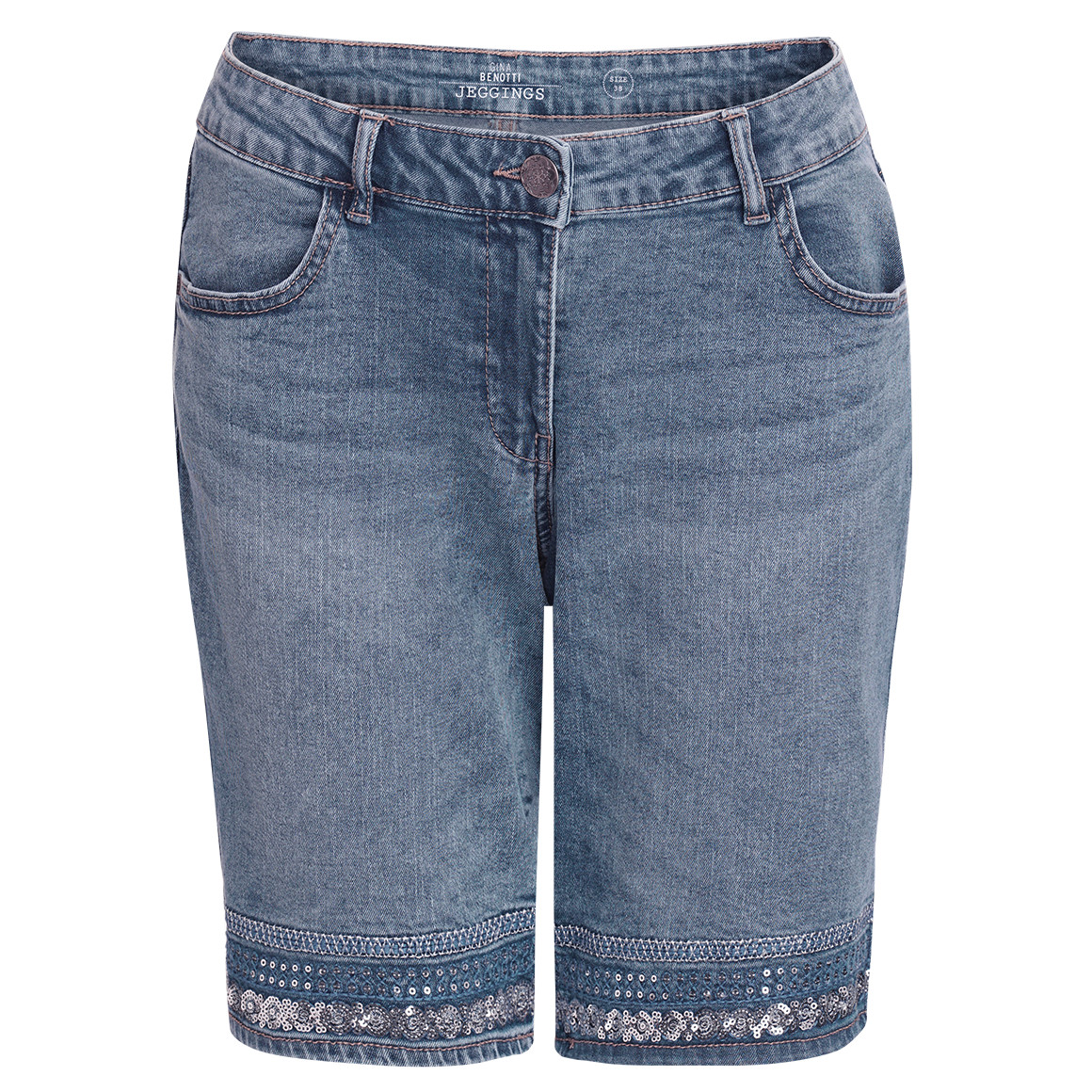 Damen Bermuda-Shorts mit Pailletten | Ernsting's family