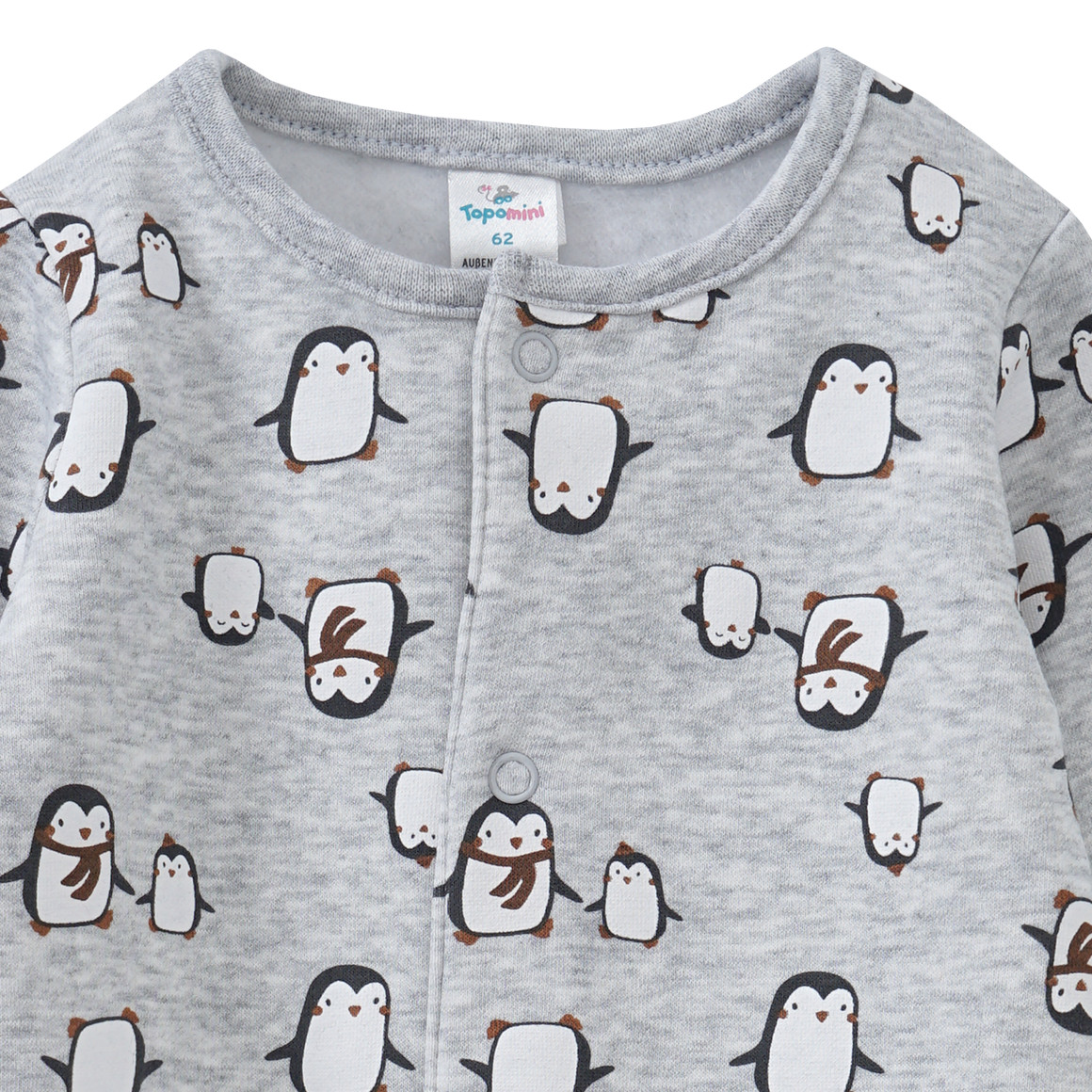 NEXT Baby-Schlafanzug Hello World Grau - Mit Zwei-Wege-Reißverschluss Newborn