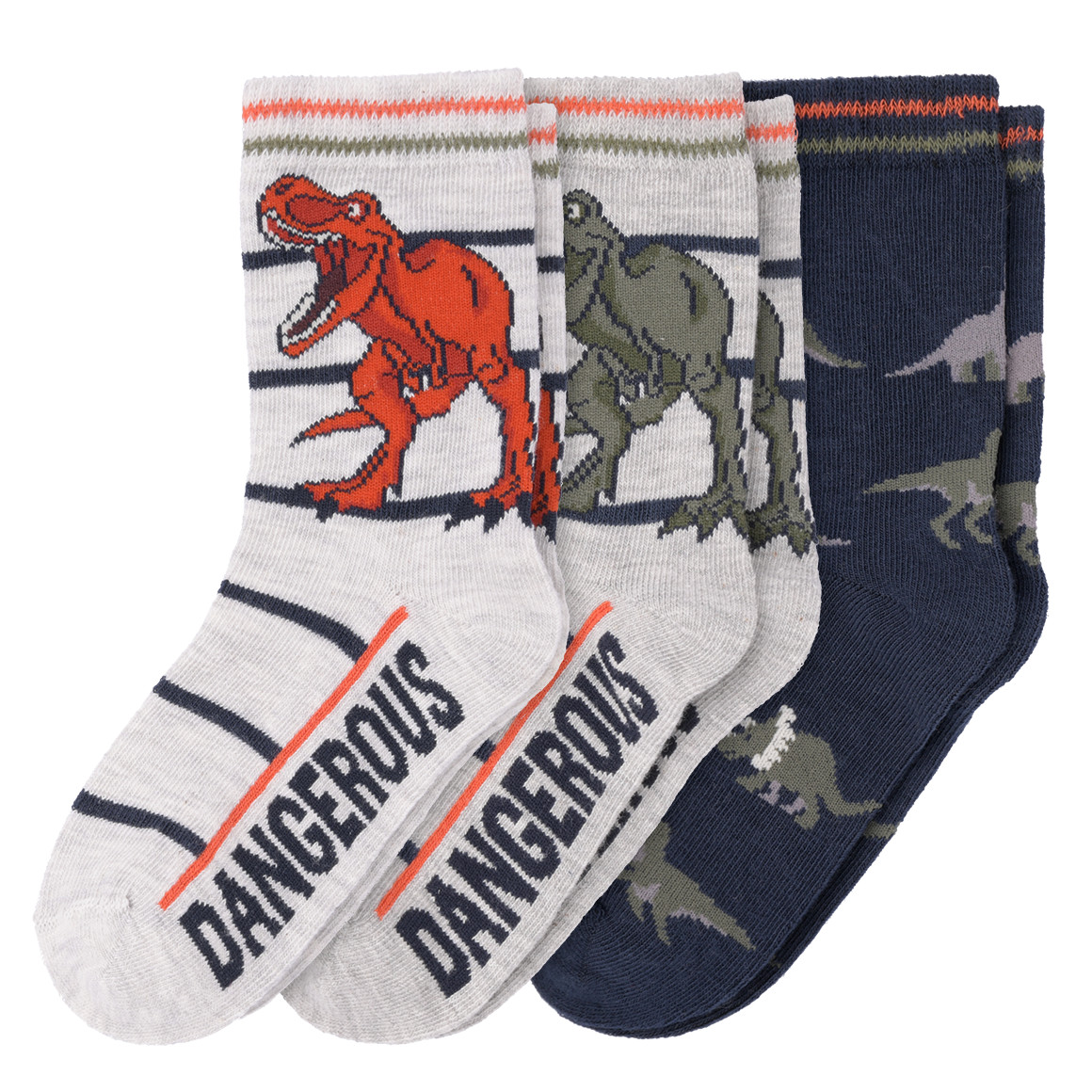 Jungen mit Dino-Motiven Ernsting\'s 3 Socken Paar | family