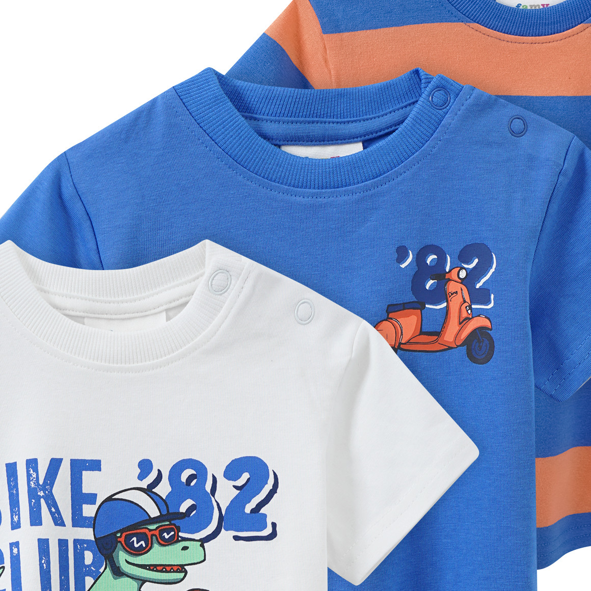 3 Baby T Shirts in verschiedenen Dessins