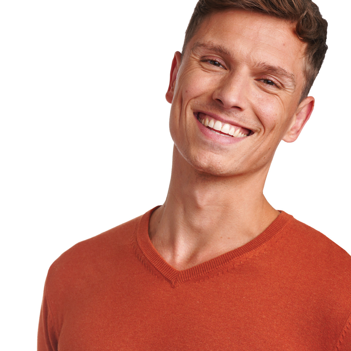 Herren Feinstrickpullover mit V-Ausschnitt