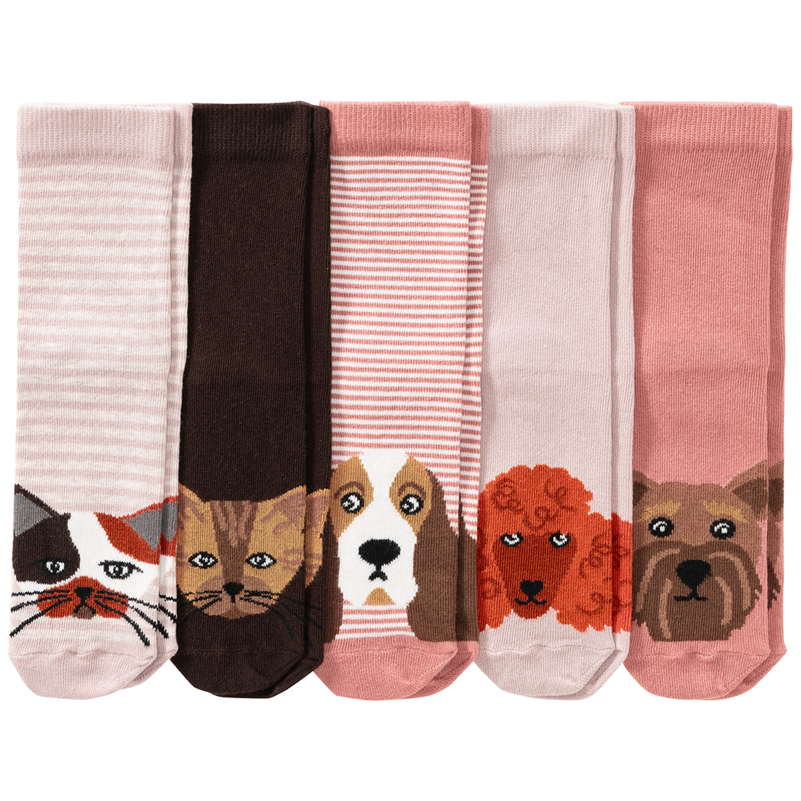 5 Paar Mädchen Socken mit Tier-Motiven | Ernsting\'s family | Lange Socken