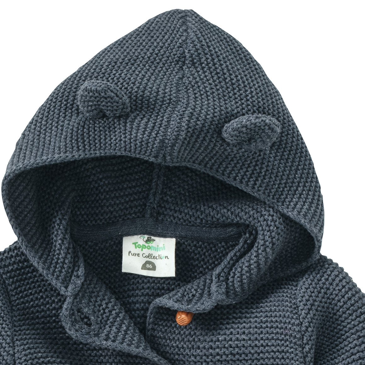 NEXT Baby-Strickjacke - Grobgestrickt Mit 'Hello World' Stickerei In Neutral