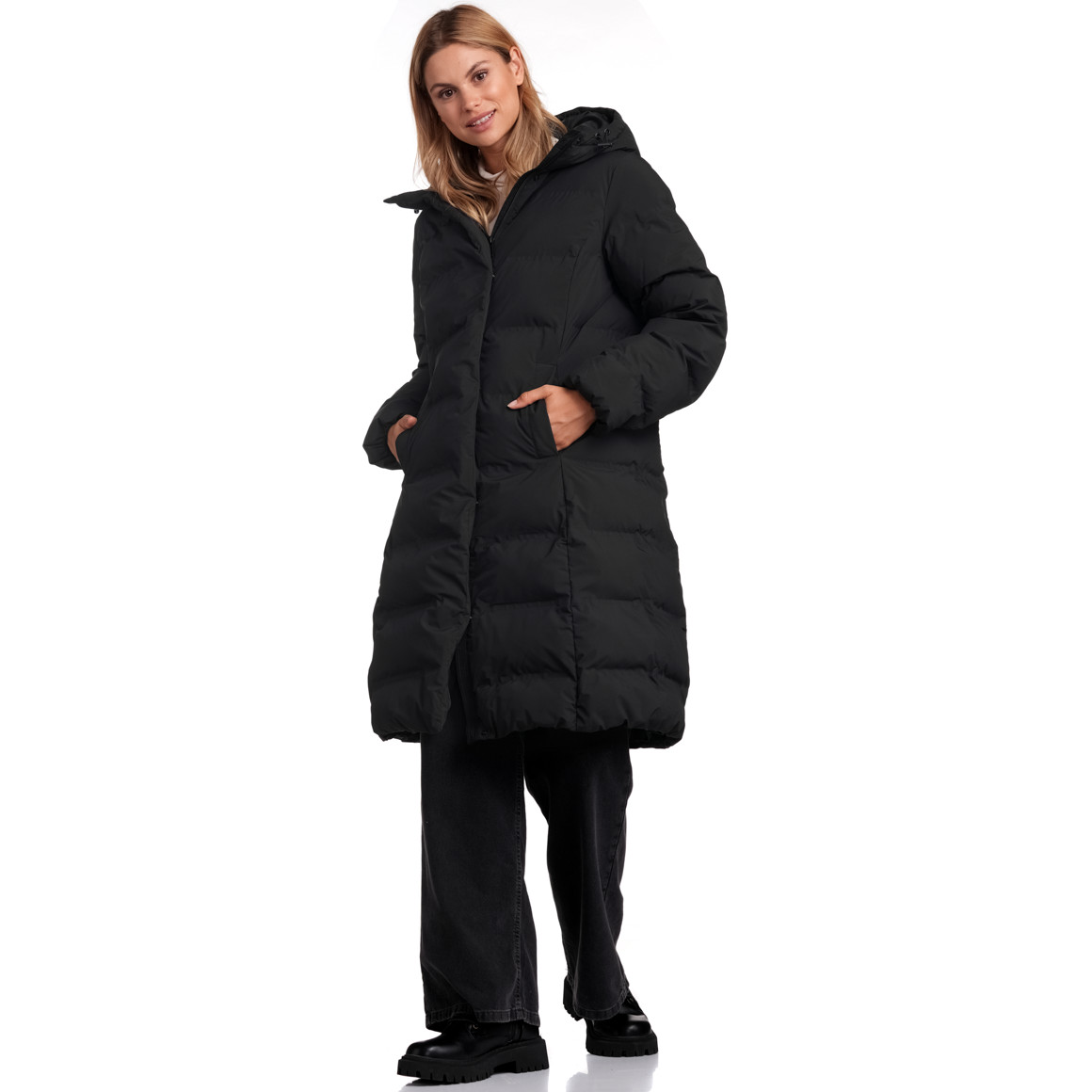 Damen Puffermantel mit Kapuze