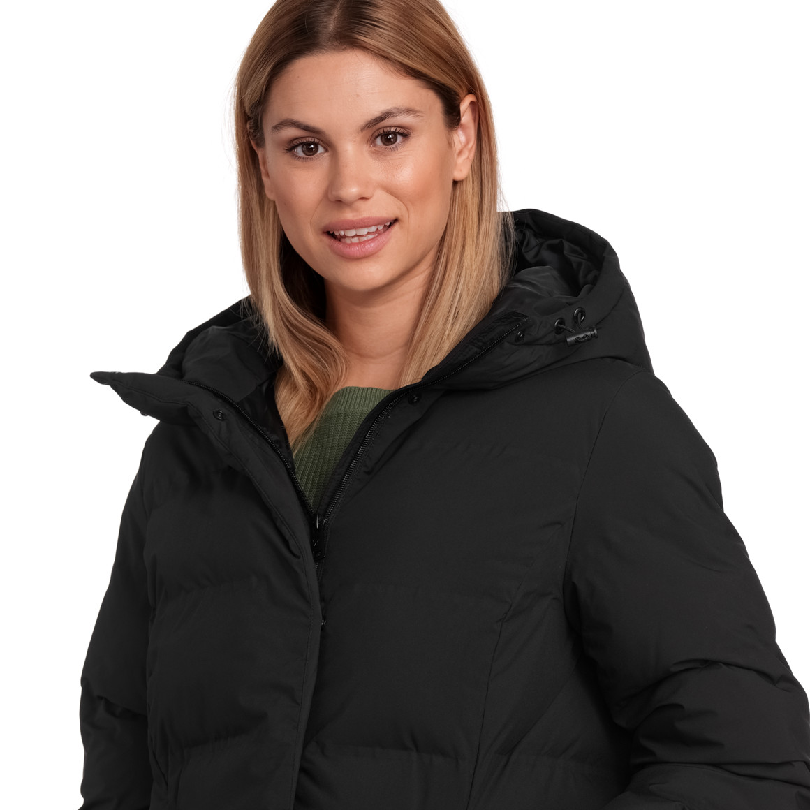 Damen Puffermantel mit Kapuze