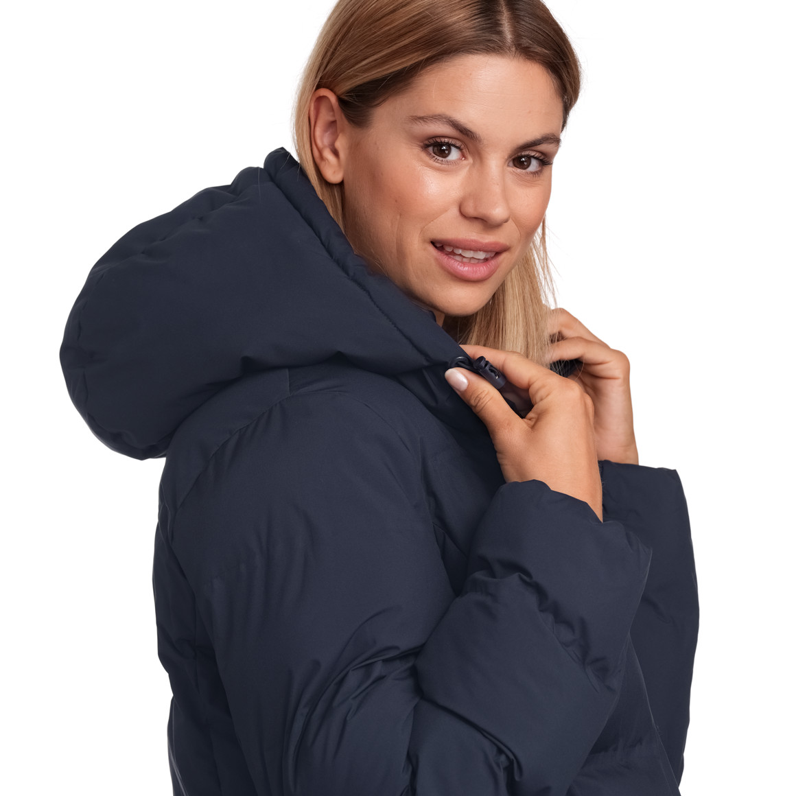 Dames pufferjas met capuchon