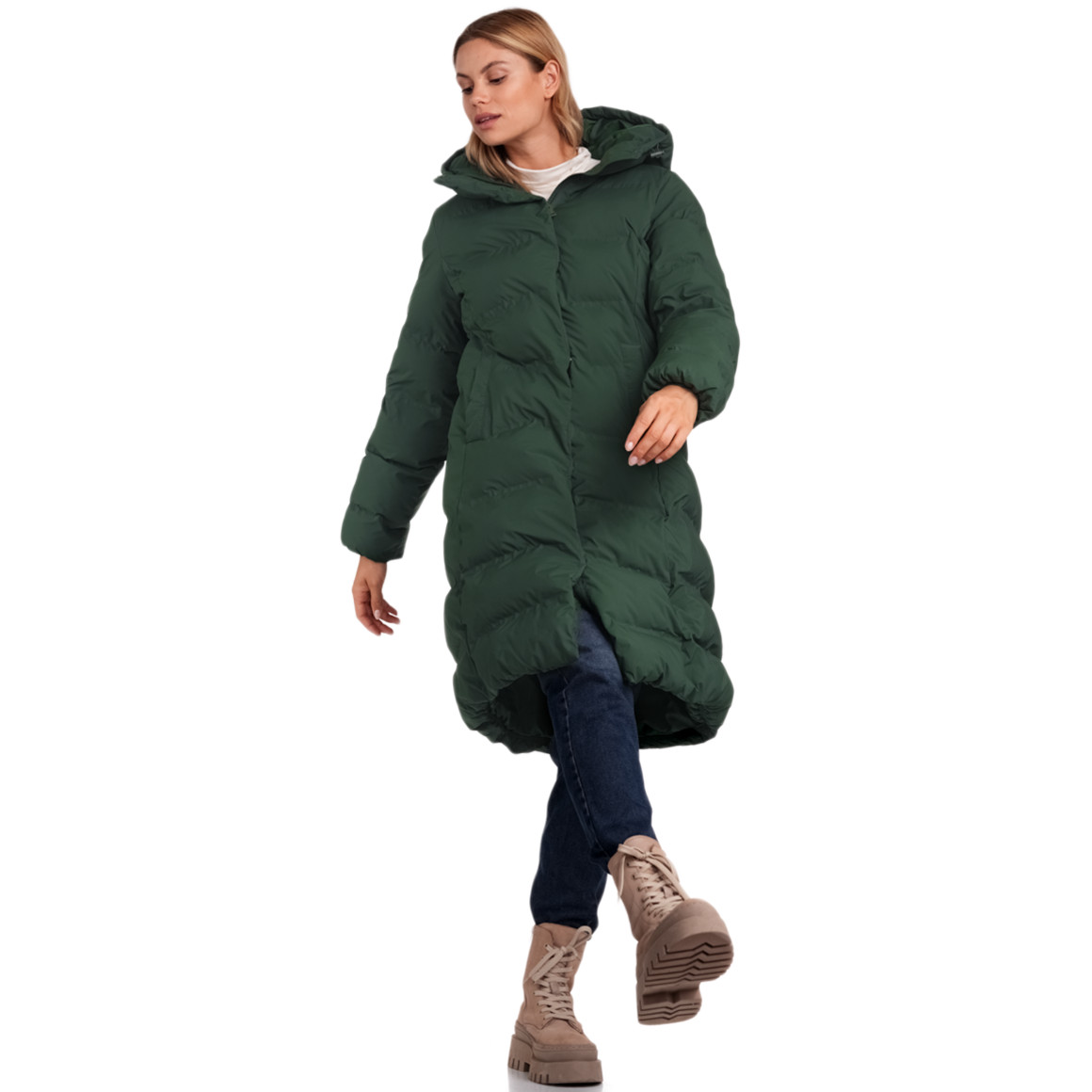 Damen Puffermantel mit Kapuze