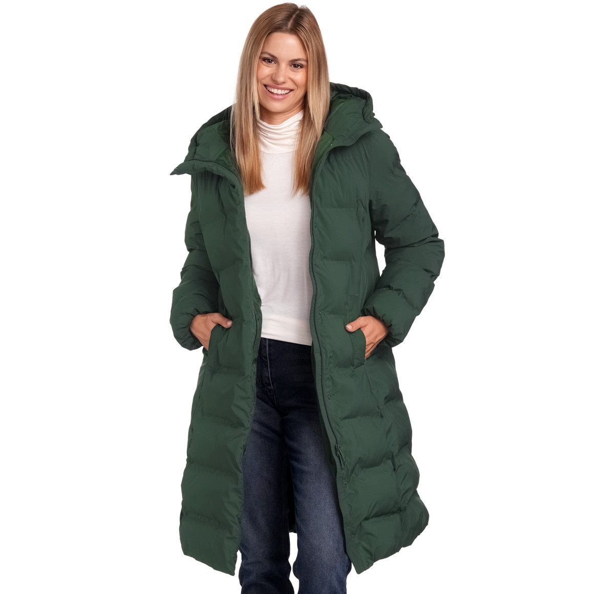 Damen Puffermantel mit Kapuze
