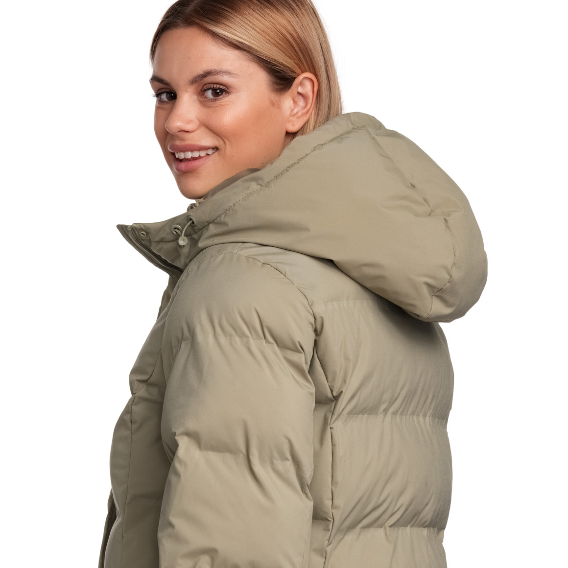 Dames pufferjas met capuchon