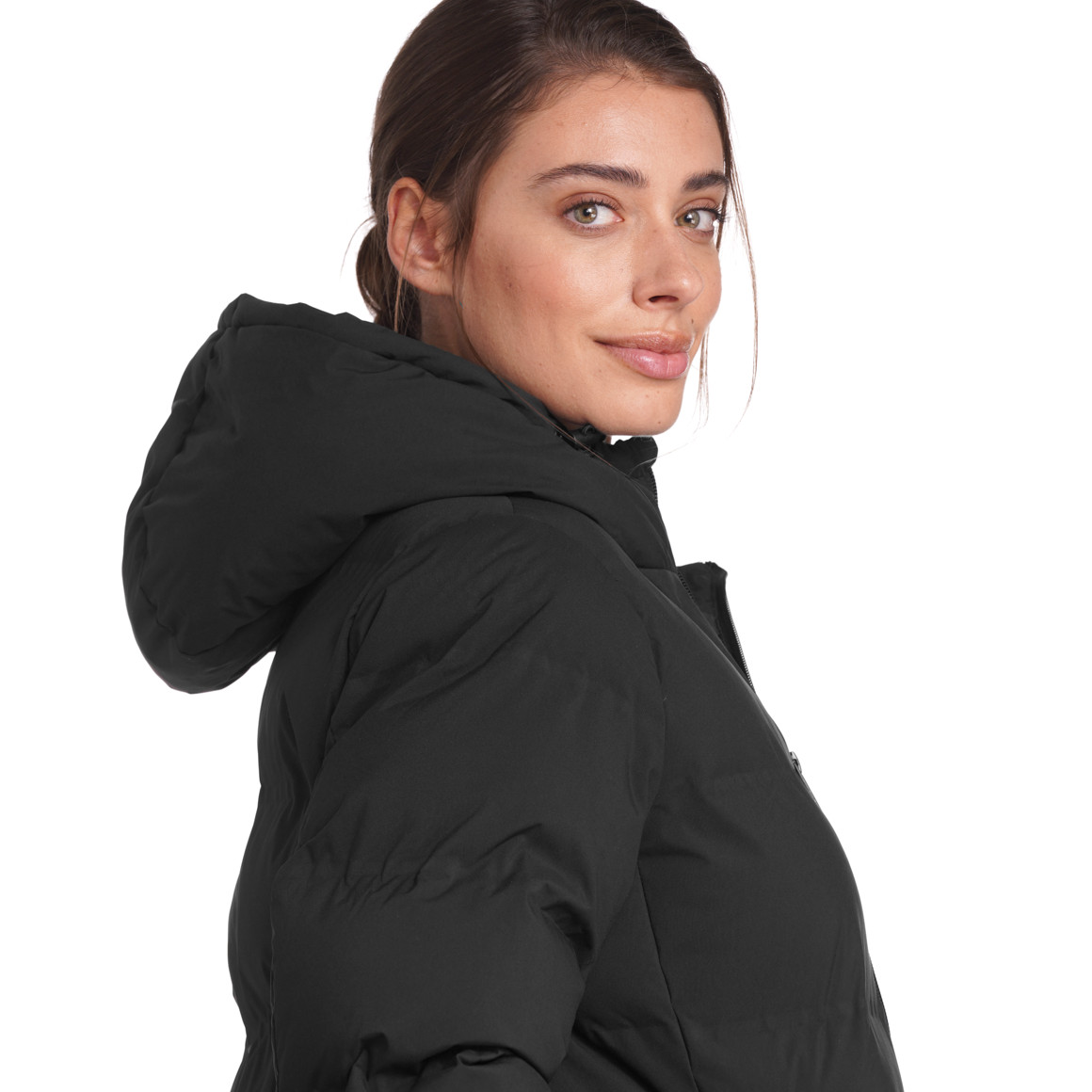 Dames pufferjack in effen kleuren