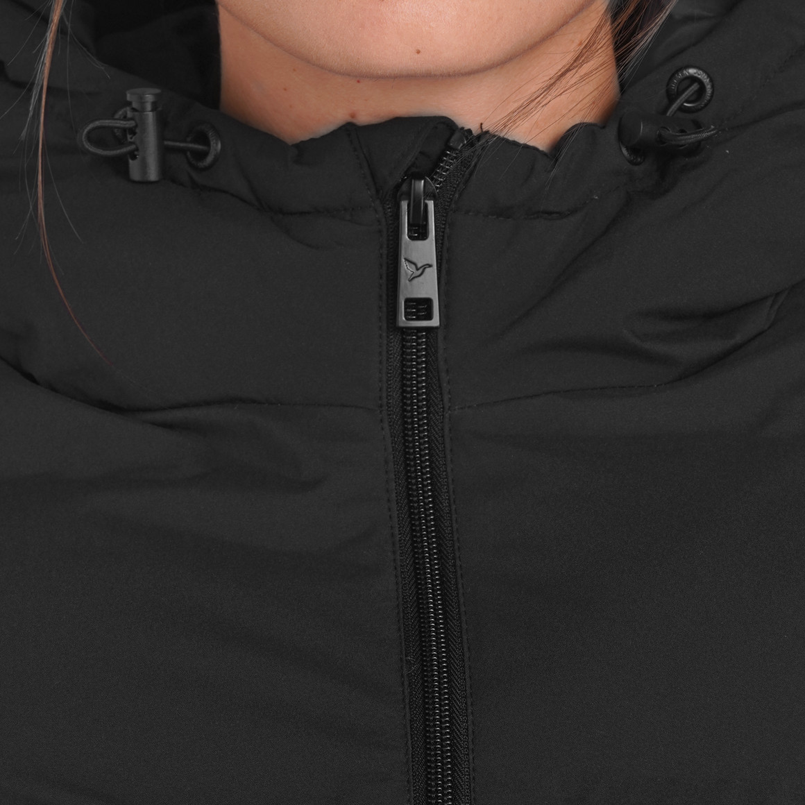 Dames pufferjack in effen kleuren