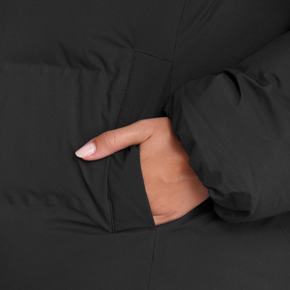 Dames pufferjack in effen kleuren